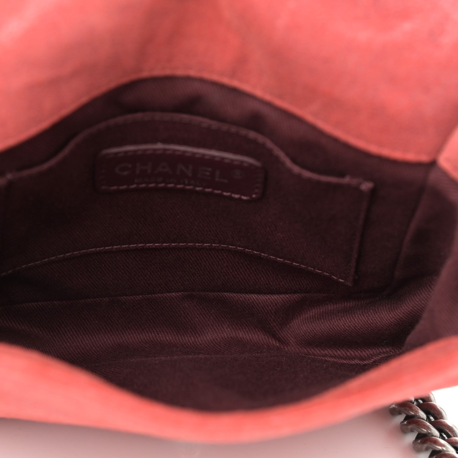 Chanel Iridescent Calfskin Quilted Small Gentle Square Boy Flap Red 5 of 11
