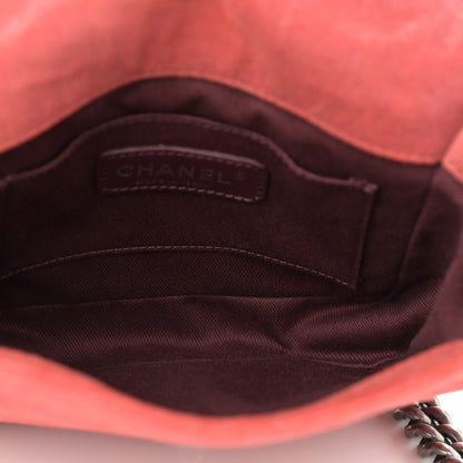 Chanel Iridescent Calfskin Quilted Small Gentle Square Boy Flap Red 5 of 11