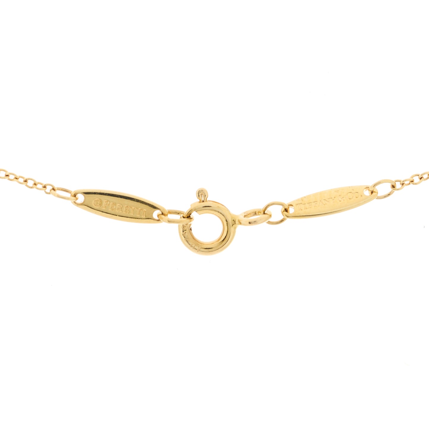 18K Yellow Gold Diamond .14ct Elsa Peretti Diamonds by the Yard Pendant Necklace