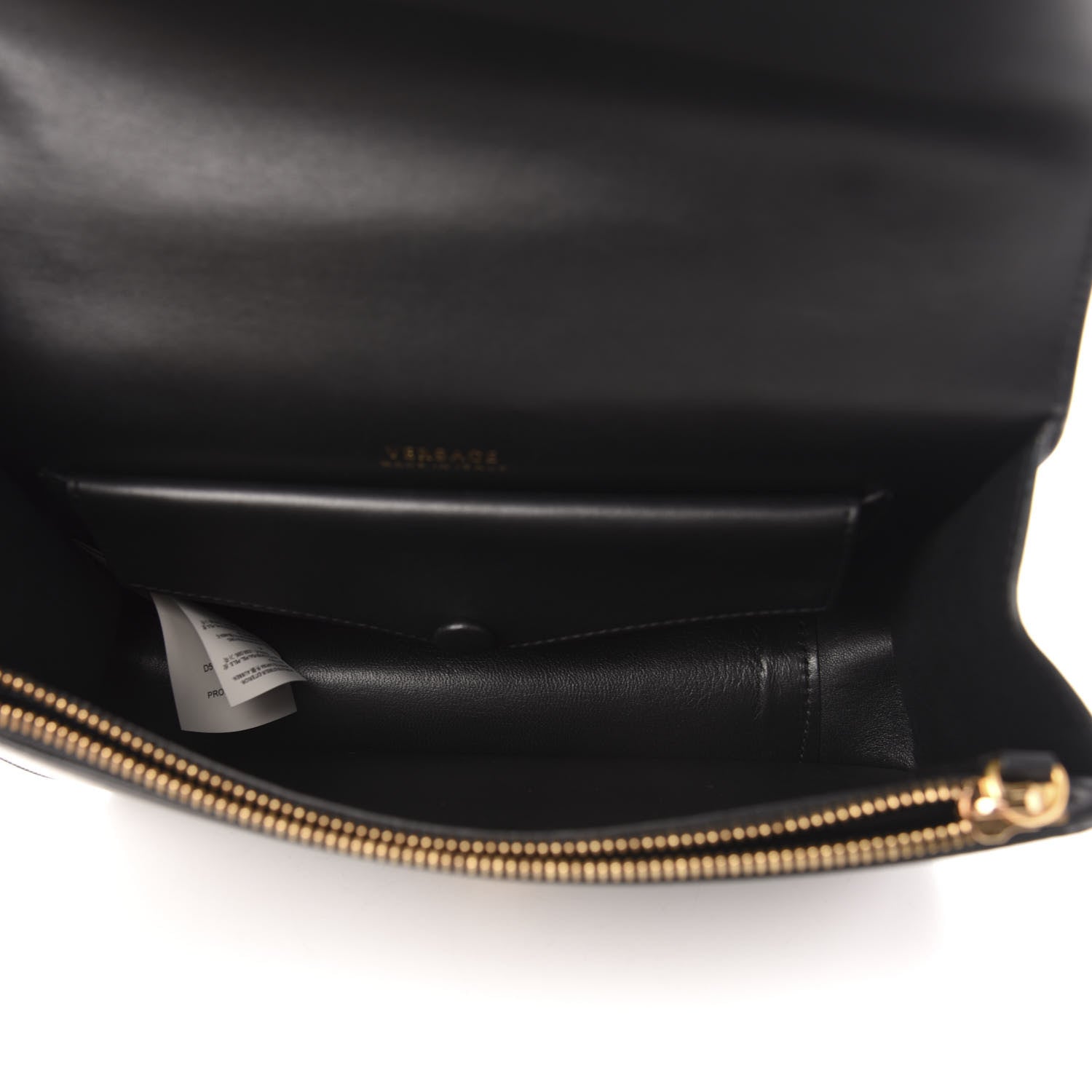 Versace Vitello Barocco Virtus Top Handle Shoulder Bag Black 5 of 11