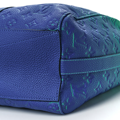 Louis Vuitton Taurillon Illusion Keepall Tote Bleu Vert 8 of 8