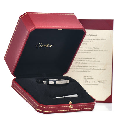 Cartier 18K White Gold LOVE Bracelet 17 5 of 5