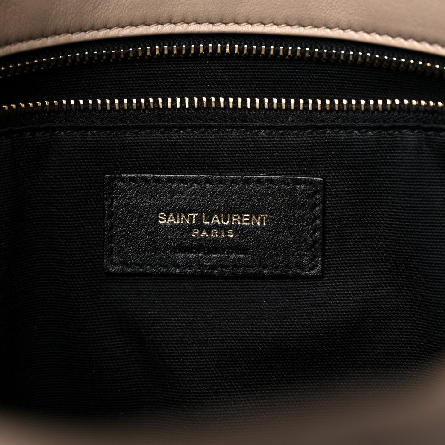 Lambskin Quilted Small Loulou Puffer Monogram Chain Satchel Dark Beige