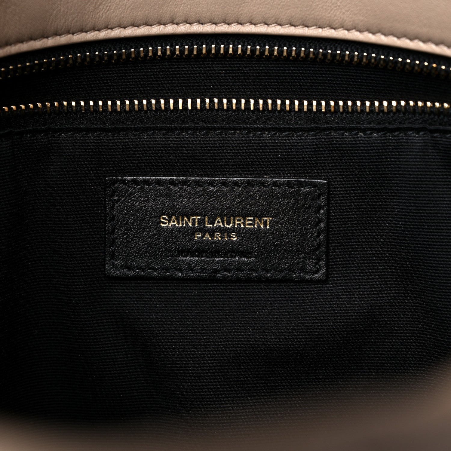 Saint Laurent Lambskin Quilted Small Loulou Puffer Monogram Chain Satchel Dark Beige 7 of 11
