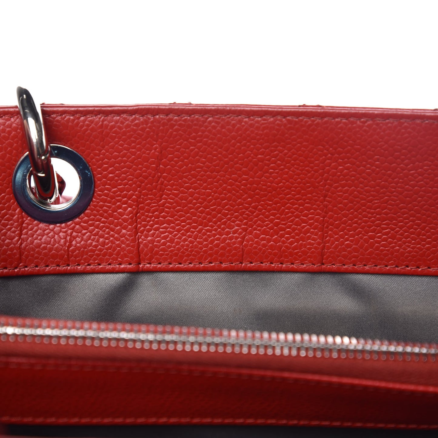 Caviar Quilted Grand Shopping Tote GST Red