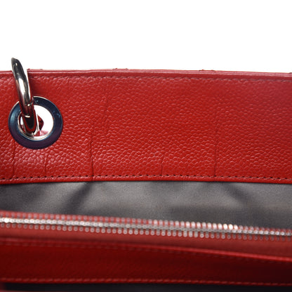 Chanel Caviar Quilted Grand Shopping Tote GST Red 8 of 17