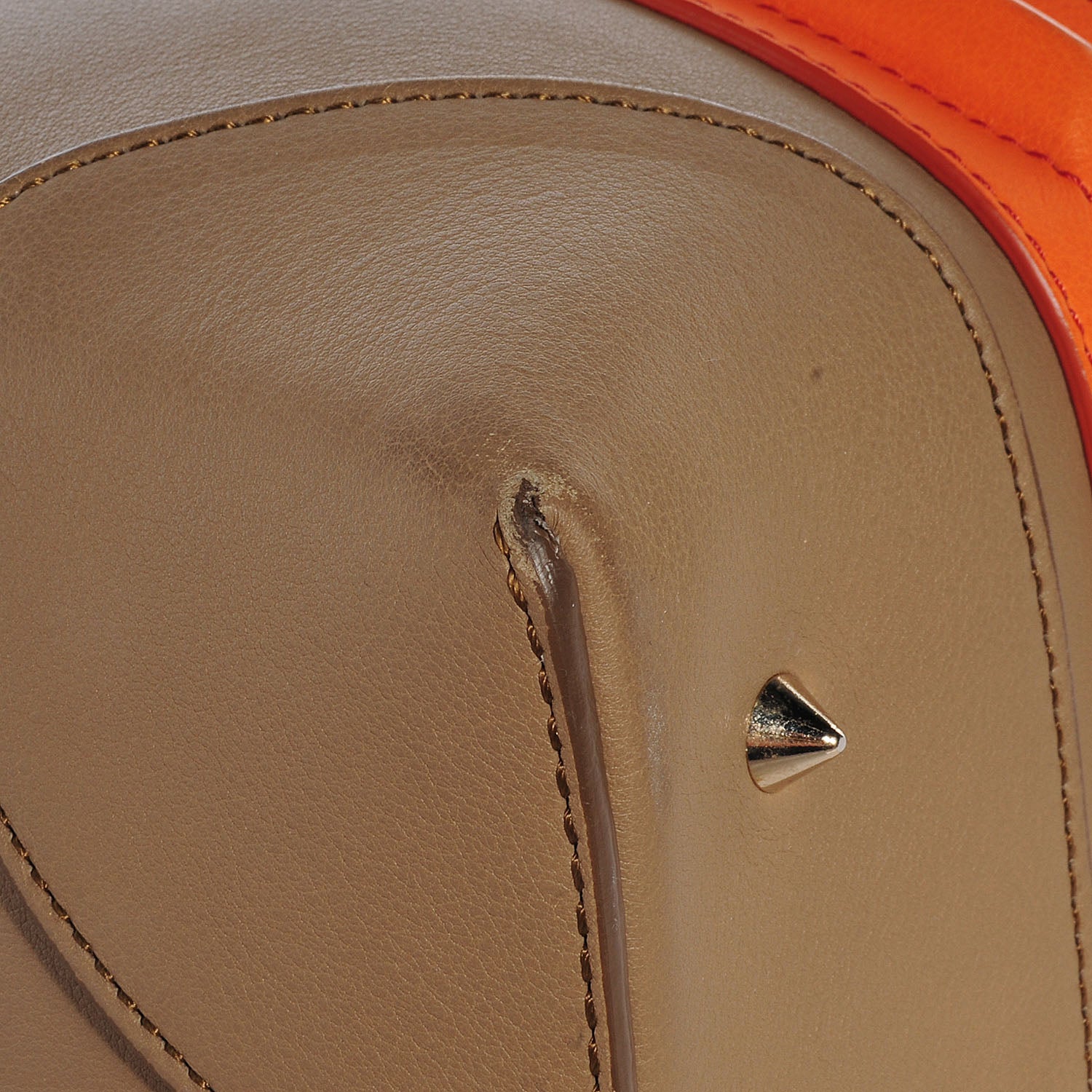 Givenchy Matte Calfskin Medium Bi-Color Lucrezia Beige Orange 5 of 10
