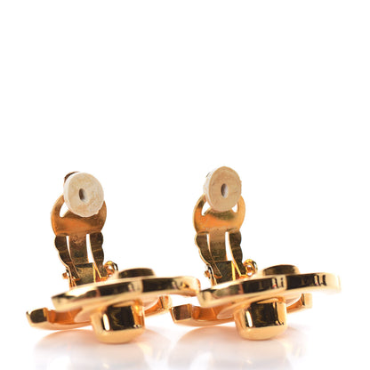 Chanel Metal CC Turnlock Clip On Earrings Gold 3 of 7