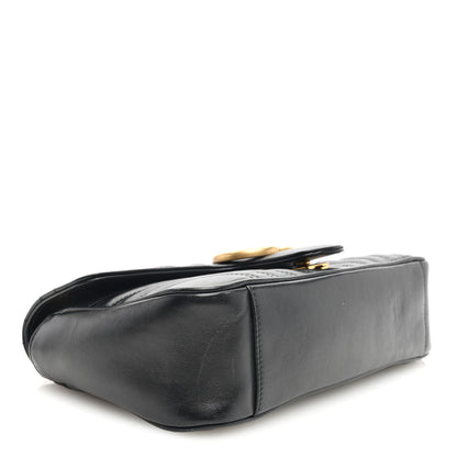 Gucci Calfskin Matelasse Small GG Marmont Shoulder Bag Black 4 of 10