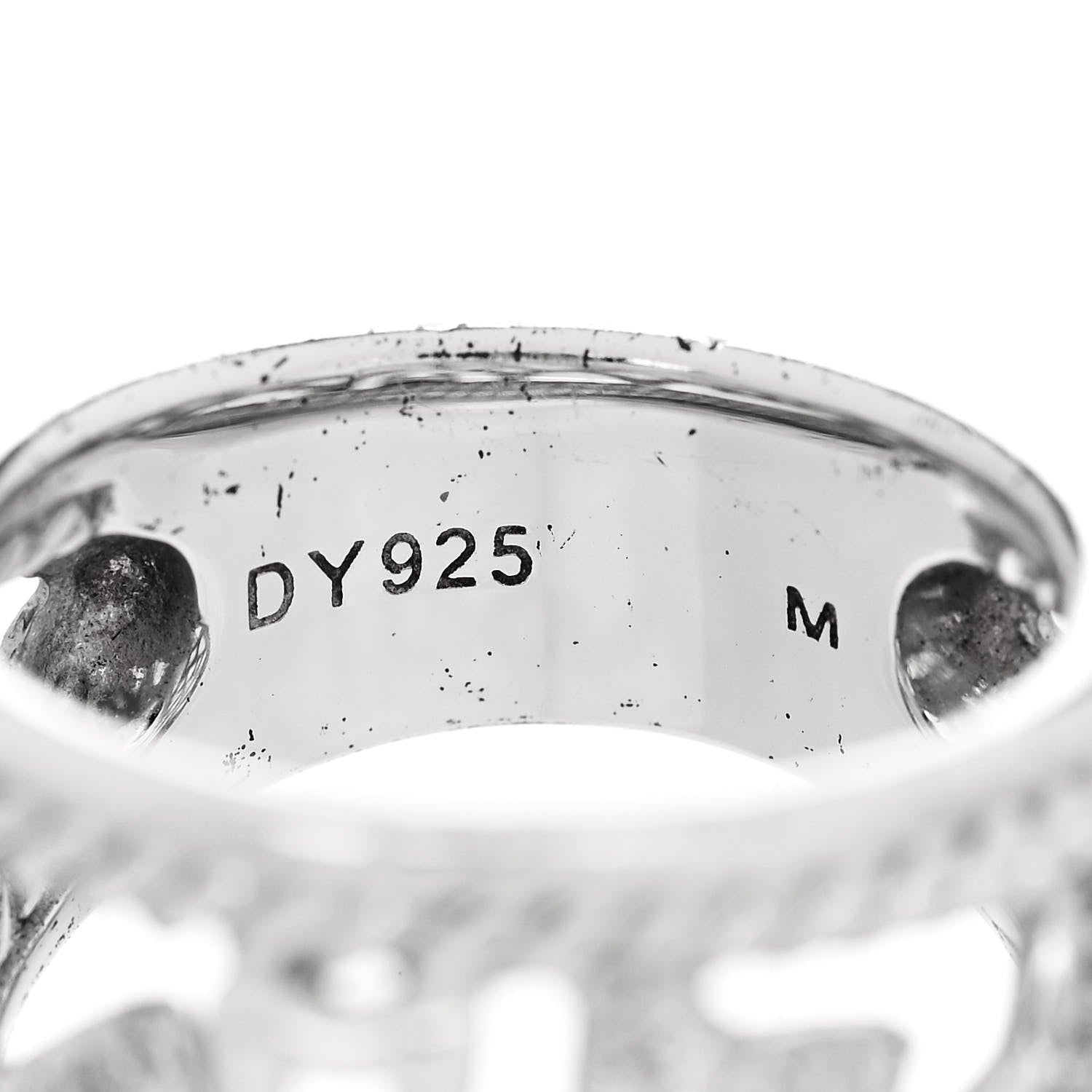 David Yurman Sterling Silver Diamond 16mm Quatrefoil Ring 52 6 4 of 4