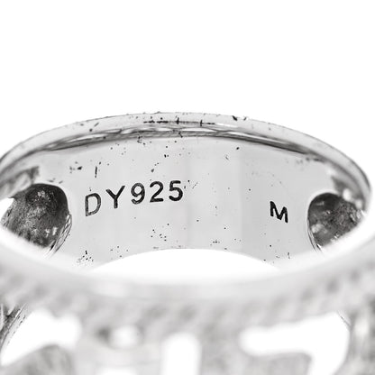 David Yurman Sterling Silver Diamond 16mm Quatrefoil Ring 52 6 4 of 4