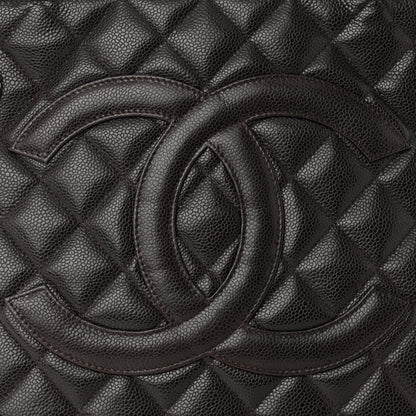 Chanel Caviar Quilted Medallion Tote Dark Brown 8 of 10