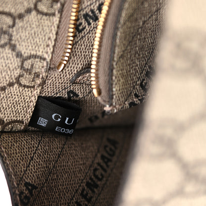 Balenciaga X GUCCI GG Supreme Monogram Small Hourglass Top Handle Bag Beige Ebony 7 of 9