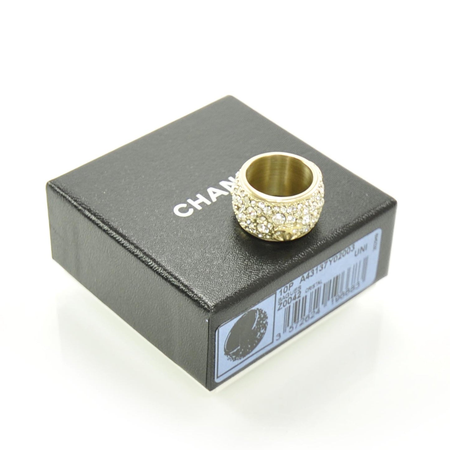 Crystal CC Ring 6.5 Gold
