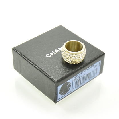 Chanel Crystal CC Ring 6.5 Gold 3 of 5