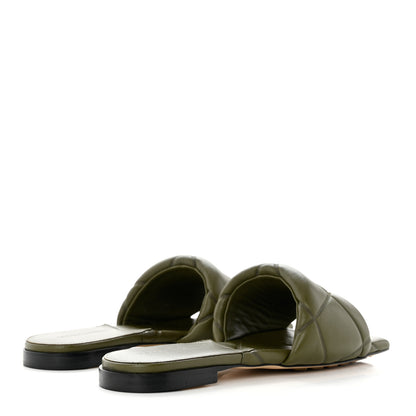 Bottega Veneta Nappa Quilted Rubber Lido Flat Sandals 36 Khaki 4 of 7
