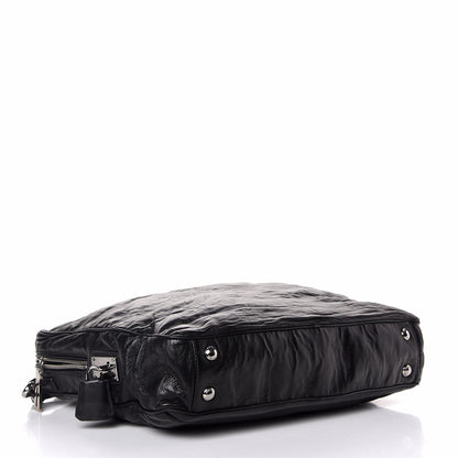 Prada Nappa Antique Breifcase Black 5 of 9