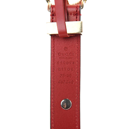 Gucci Calfskin Star Studded Torchon Double G Belt 75 30 Hibiscus Red 3 of 5