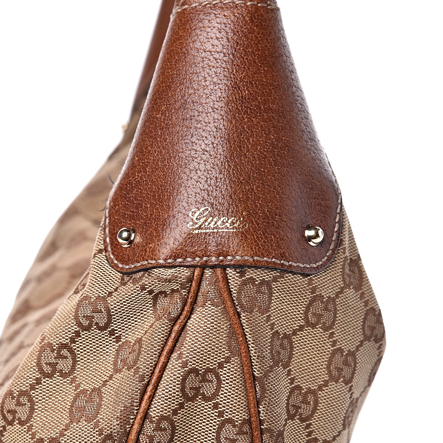 Gucci Monogram Bamboo Ring Hobo Brown 10 of 17