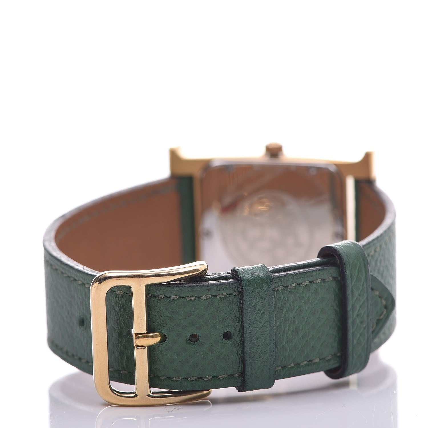 Hermes Stainless Steel Courchevel 26mm Heure H Hour Quartz Watch Vert Clair 4 of 6