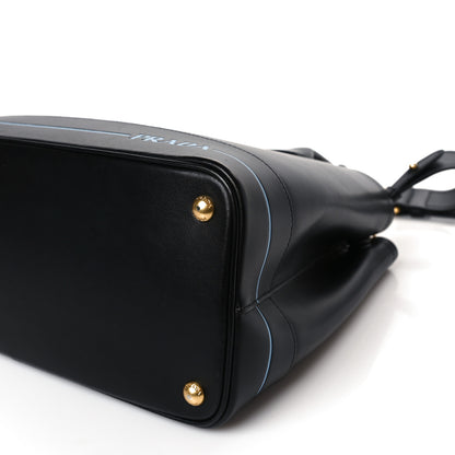 Prada City Calfskin Cuir Medium Mirage Double Bag Black 7 of 7