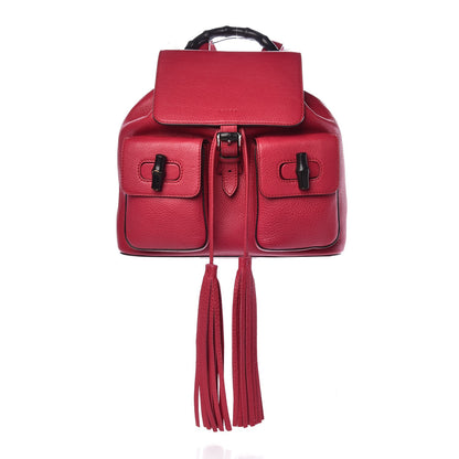 Gucci Cellarius Calfskin Medium Bamboo Backpack Petunia 1 of 16