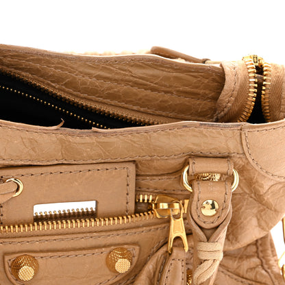 Balenciaga Agneau Giant 12 Gold Hardware Mini City Beige Nougatine 5 of 12