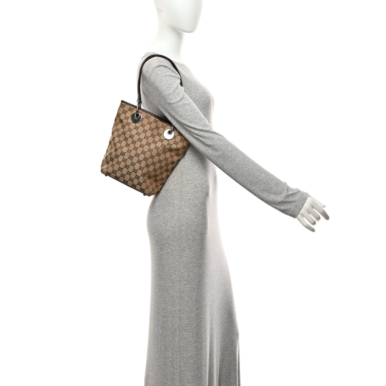 Gucci Monogram Small Eclipse Tote Brown 2 of 10