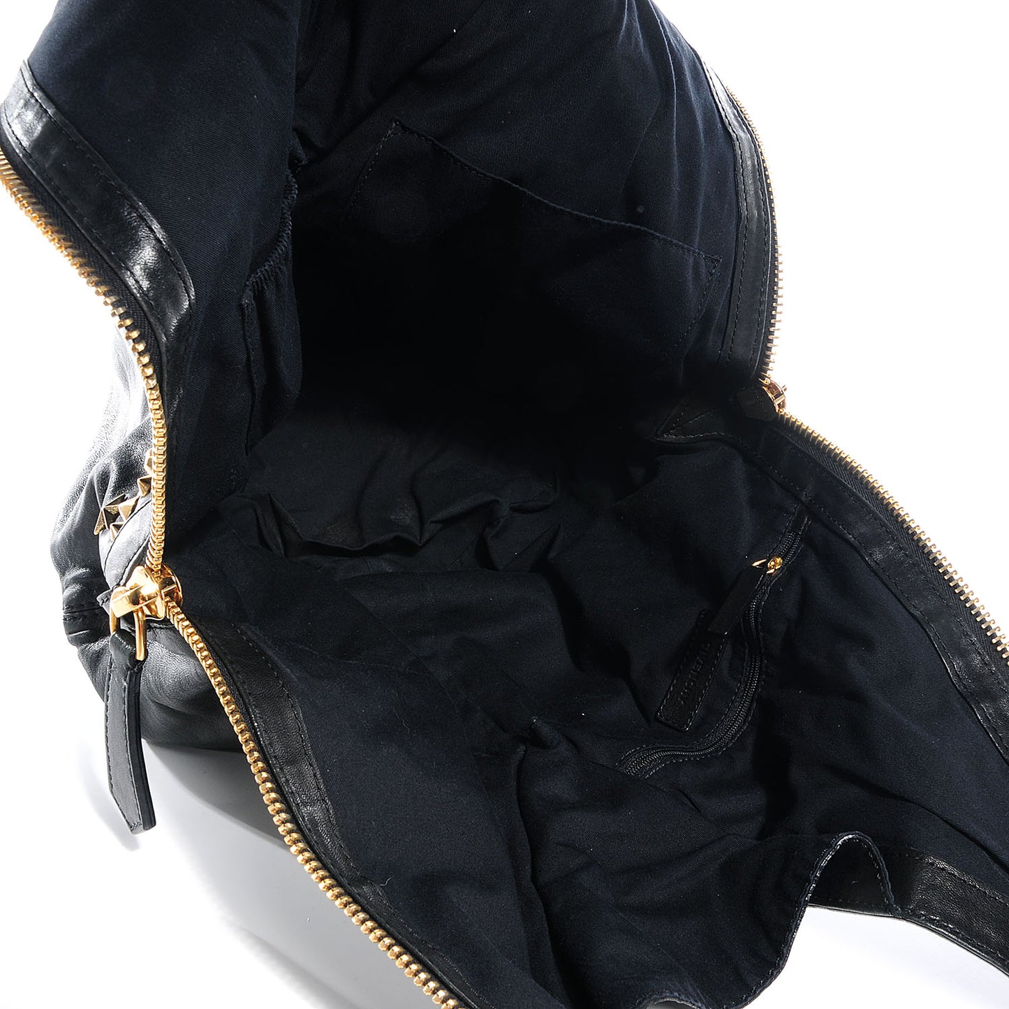 Lambskin Studded Tinhan Hobo Black