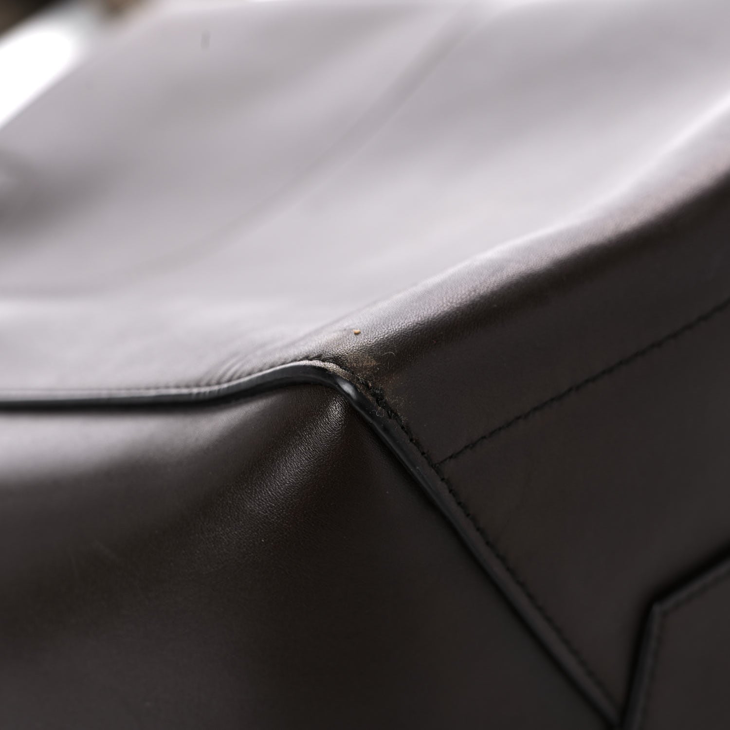 Celine Supersoft Calfskin Sangle Bucket Bag Wood 9 of 24