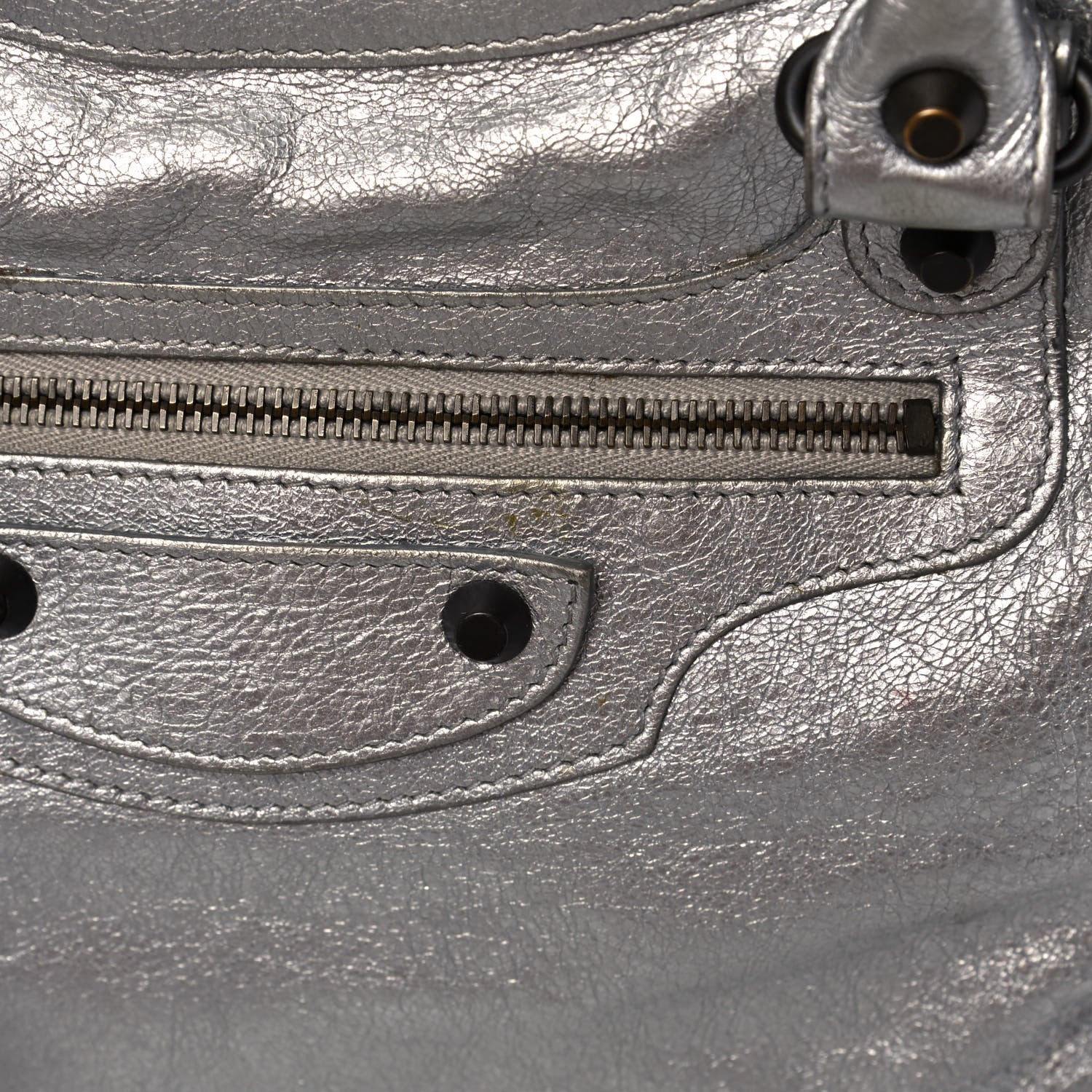 Balenciaga Metallic Agneau Classic Hardware Velo Gris Aluminum 13 of 13