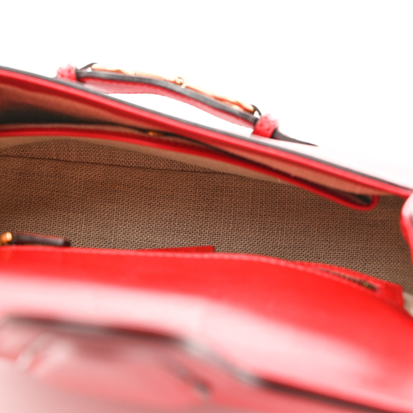 Ruinart Calfskin Medium Lady Web Shoulder Bag Hibiscus Red