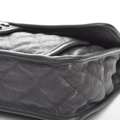 Chanel Caviar Quilted Large French Riviera Flap Dark Grey 10 of 12
