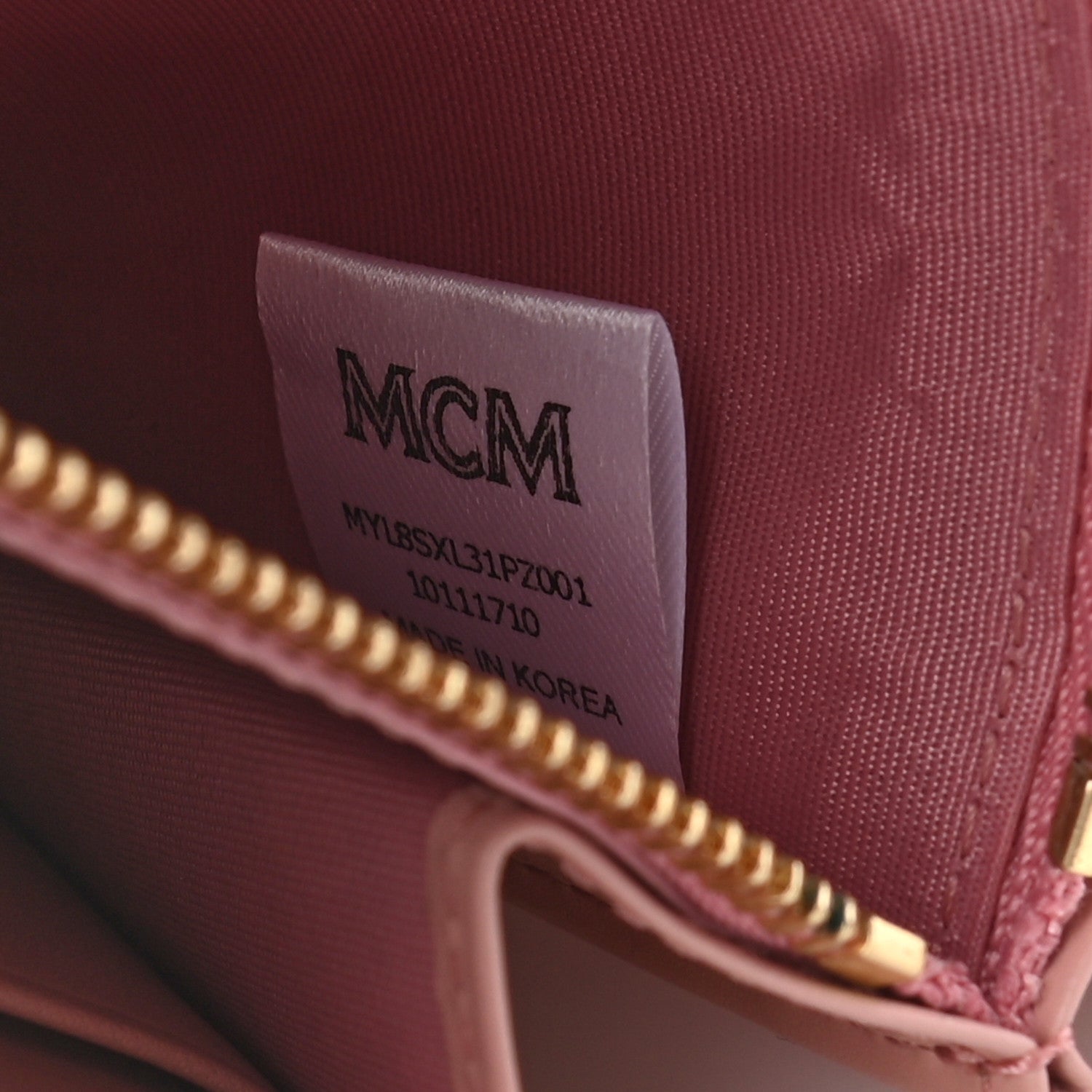 MCM Visetos Rabbit Zip Around Large Wallet Pink 7 of 7