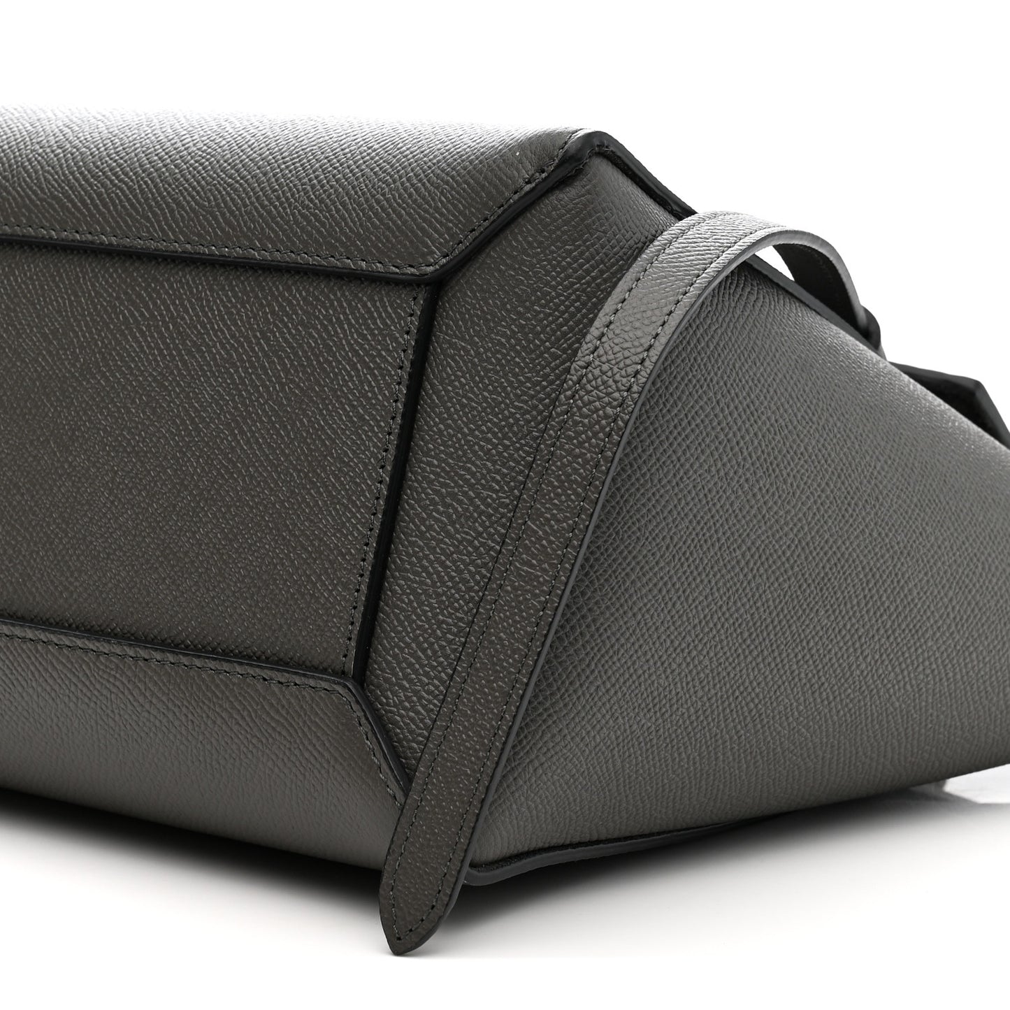 Grained Calfskin Micro Belt Bag Grey