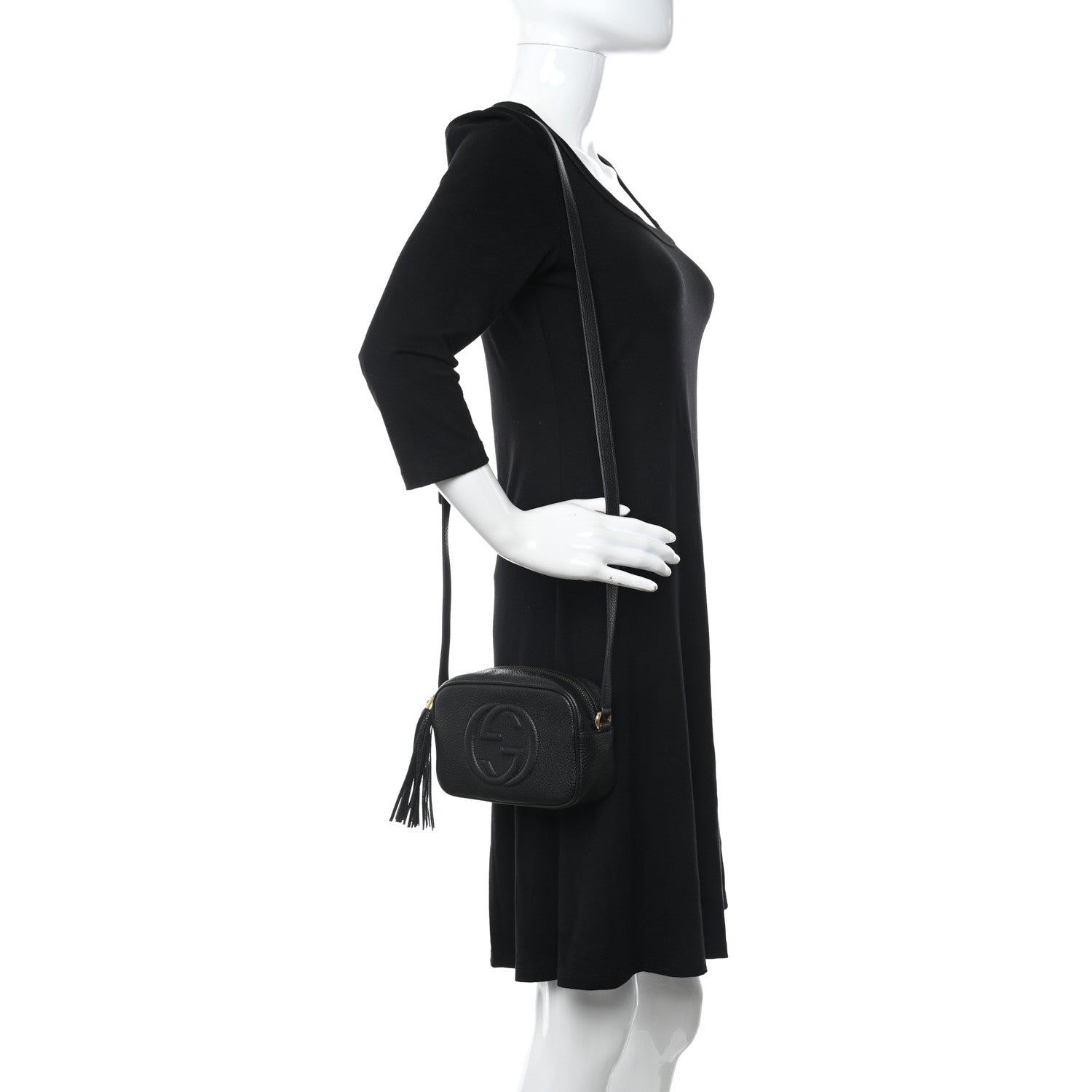 Gucci Pebbled Calfskin Mini Soho Disco Bag Black 2 of 11