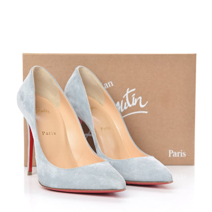 Christian Louboutin Veau Velours Pigalle Follies 100 Pumps 39.5 Nuage 13 of 13