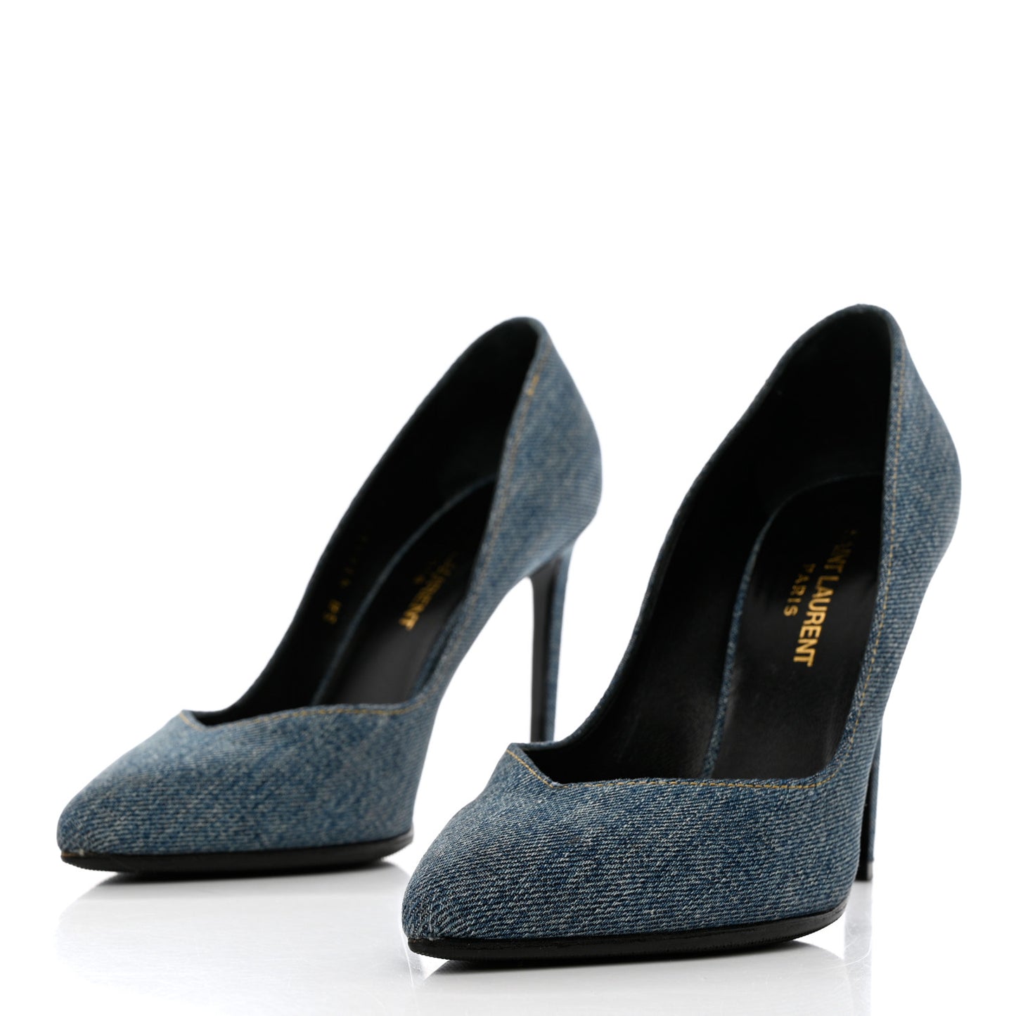 Denim Classic Paris Escarpin V 105 Skinny Pumps 37 Light Blue