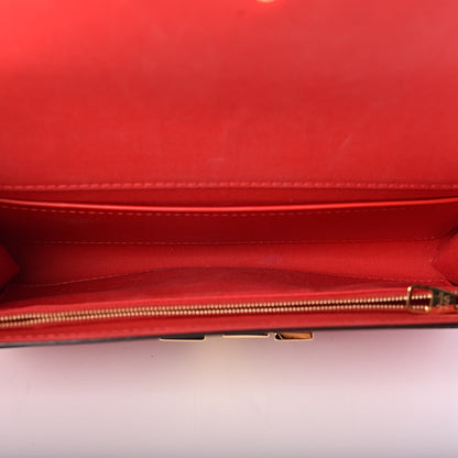 Louis Vuitton Patent Louise Clutch Cherry 5 of 9