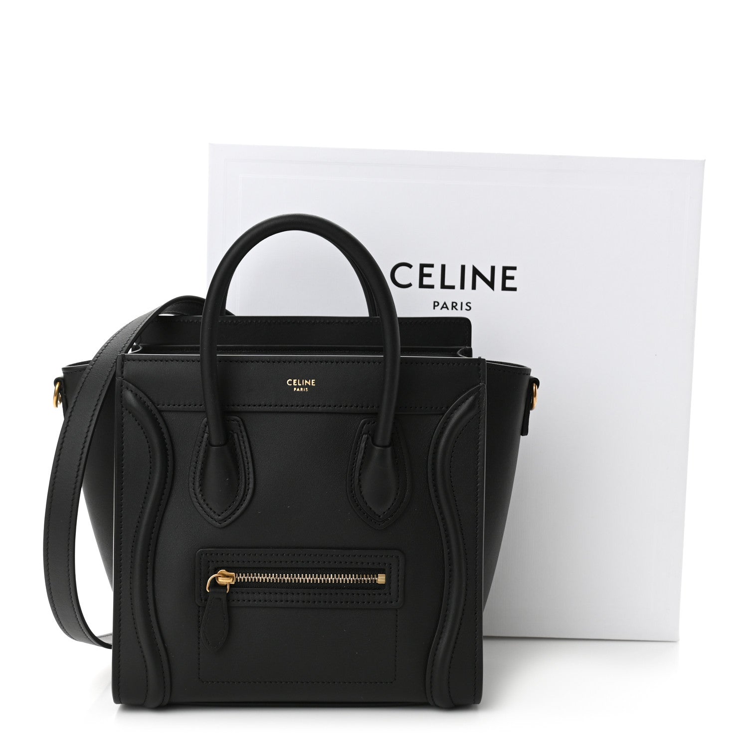 Celine Smooth Calfskin Nano Luggage Black 11 of 11