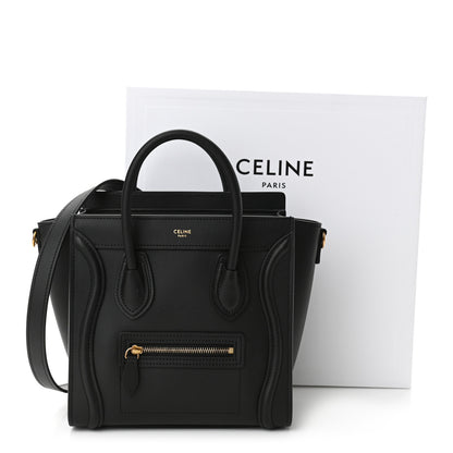 Celine Smooth Calfskin Nano Luggage Black 11 of 11