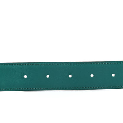 Hermes Swift Box 32mm Belt Strap 80 Turquoise Bleu Indigo 4 of 7