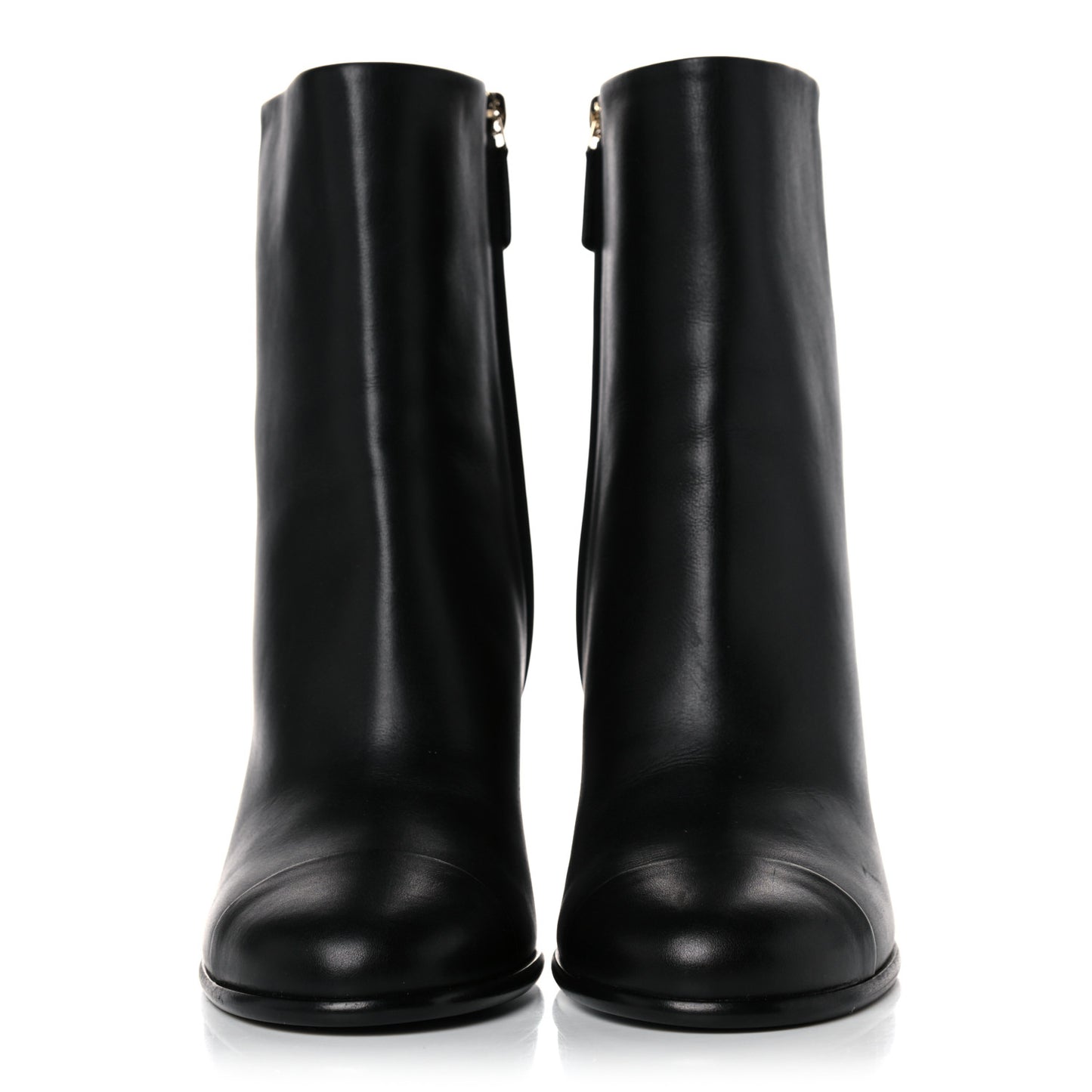 Calfskin CC Ankle Boots 41 Black