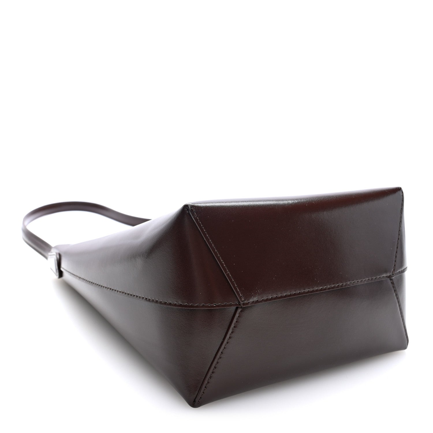 Mansur Gavriel Shiny Smooth Calfskin Small Everyday Cabas Brown 4 of 9