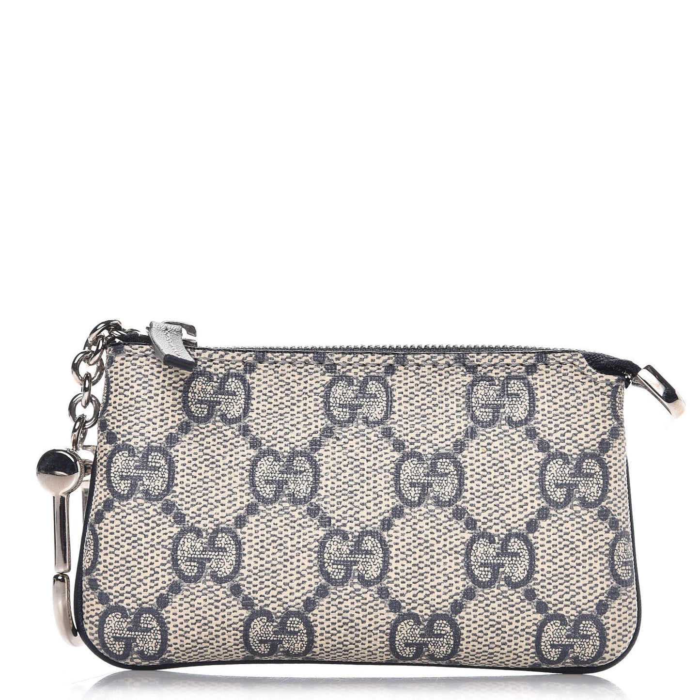 GG Supreme Monogram Key Case Beige Blue