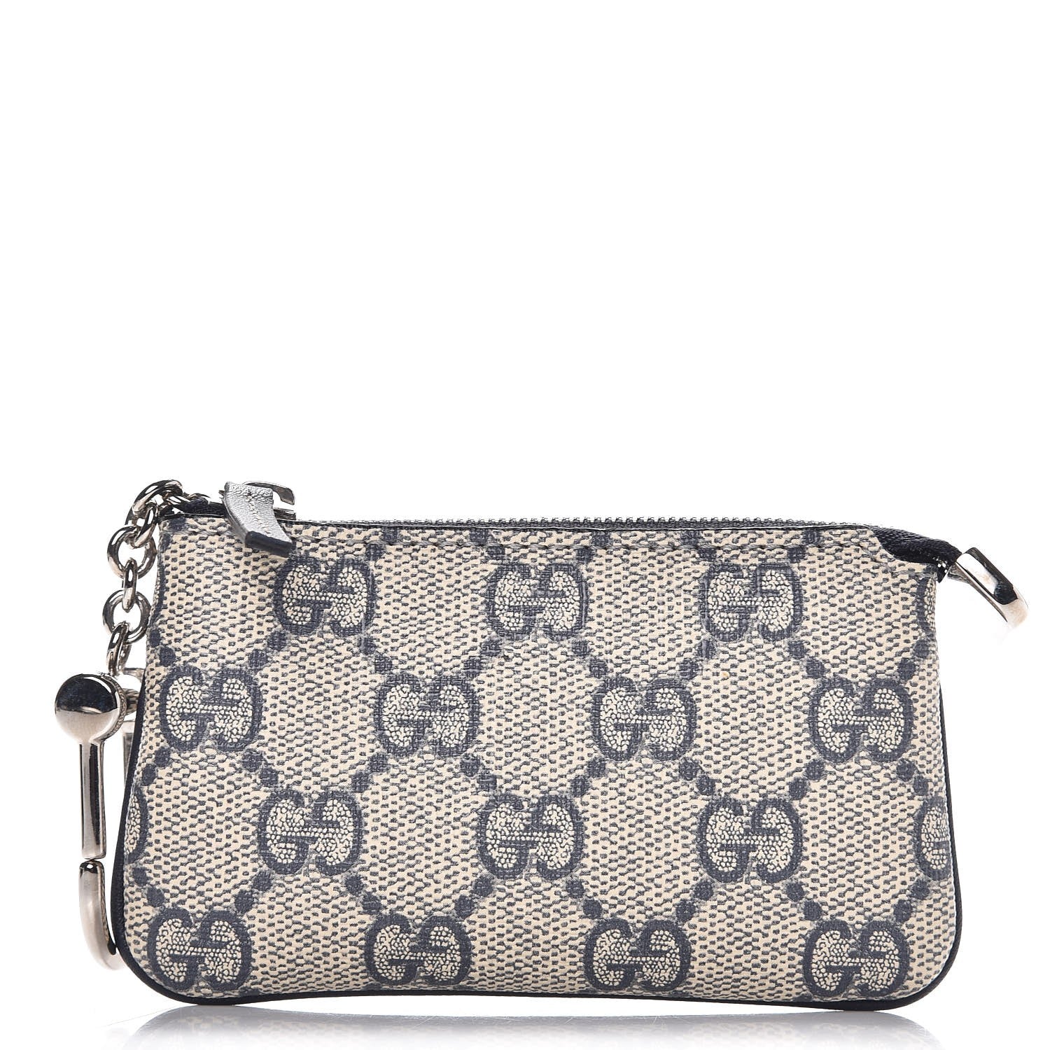 Gucci GG Supreme Monogram Key Case Beige Blue 1 of 8