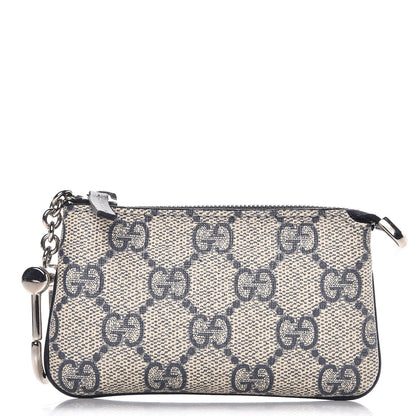 Gucci GG Supreme Monogram Key Case Beige Blue 1 of 8