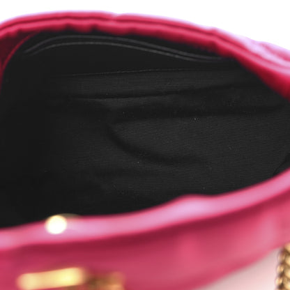Saint Laurent Satin Quilted Toy Loulou Puffer Monogram Chain Satchel Guava Pink 4 of 10