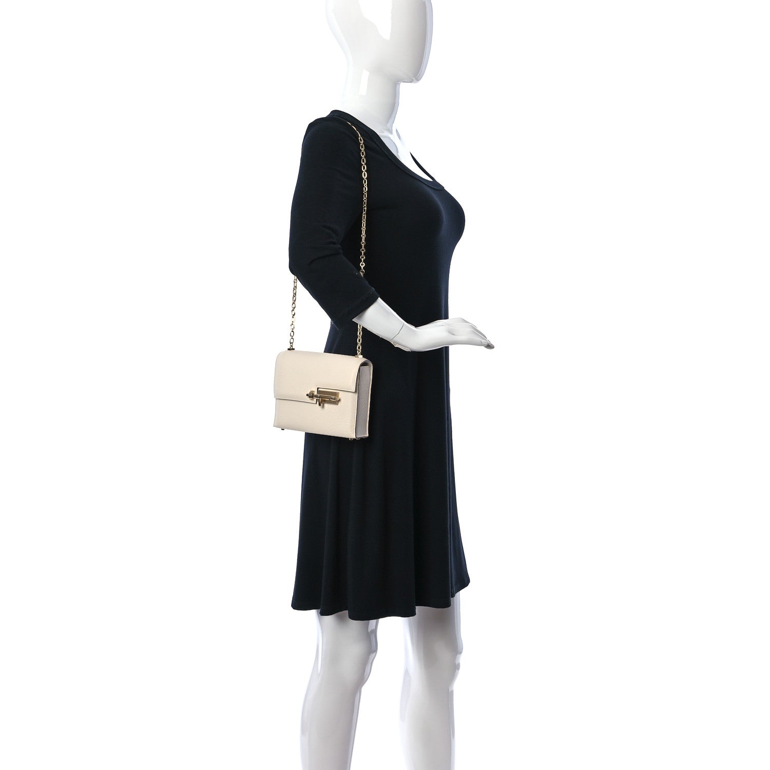 Hermes Chevre Mysore Mini Verrou Chaine Bag Nata 2 of 10