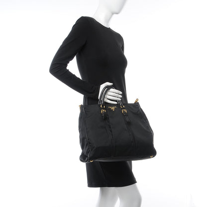 Prada Tessuto Nylon Tote Black 2 of 12